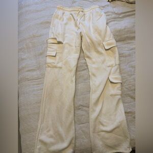White Winter Cargo Pants